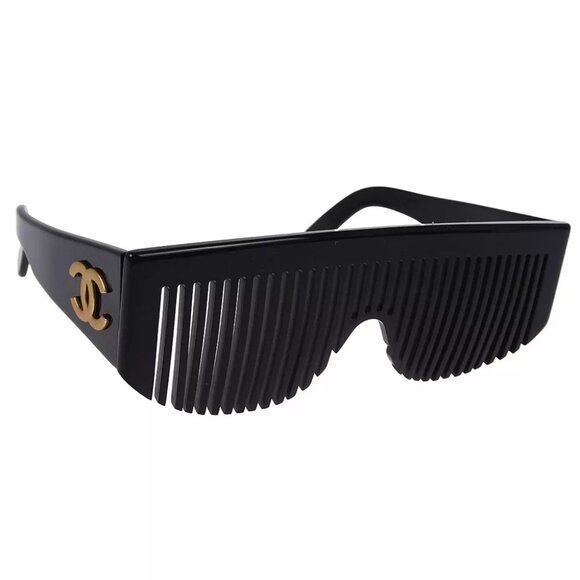 Chanel Hair Combs Sunglasses Black Eyewear - Picture 1 of 7